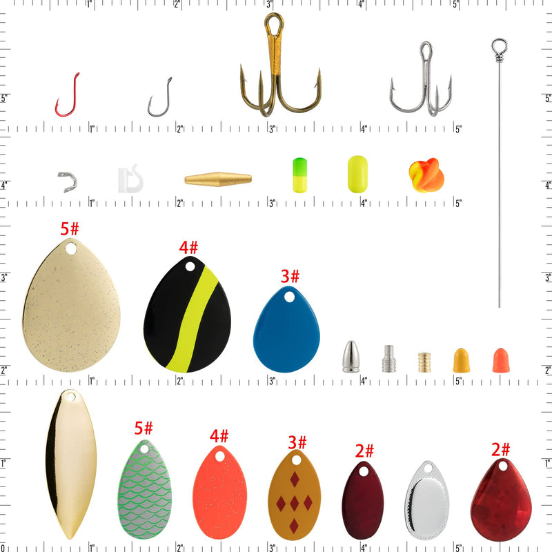 Dr.Fish 1720-Pieces Lure Making Kit-for Spinners and Walleye Rigs, Lure Making Supplies Spinner Blade Treble Octopus Hooks Rig Floats Fishing Lures Assortment Tackle Box with Tackles Included - BeesActive Australia