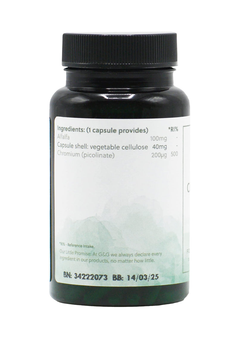 Chromium Picolinate | 200�g of Chromium Picolinate per Capsule | 60 Vegan Capsules | G&G Vitamins - BeesActive Australia