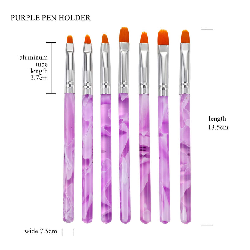 Vtrem 14 PCs Acrylic Nail Brush Set Professional UV Gel False Nail Art Tips Builder Brush Pen Nail Painting Powder Flakes Brush, Dust Remover, for Home and Salon Use - BeesActive Australia