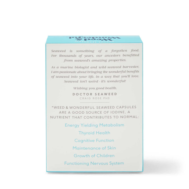 Doctor Seaweed's Weed & Wonderful | Pure Seaweed Capsules | 1 Months Supply | 100% Organic Scottish Seaweed 1 Month Supply - BeesActive Australia