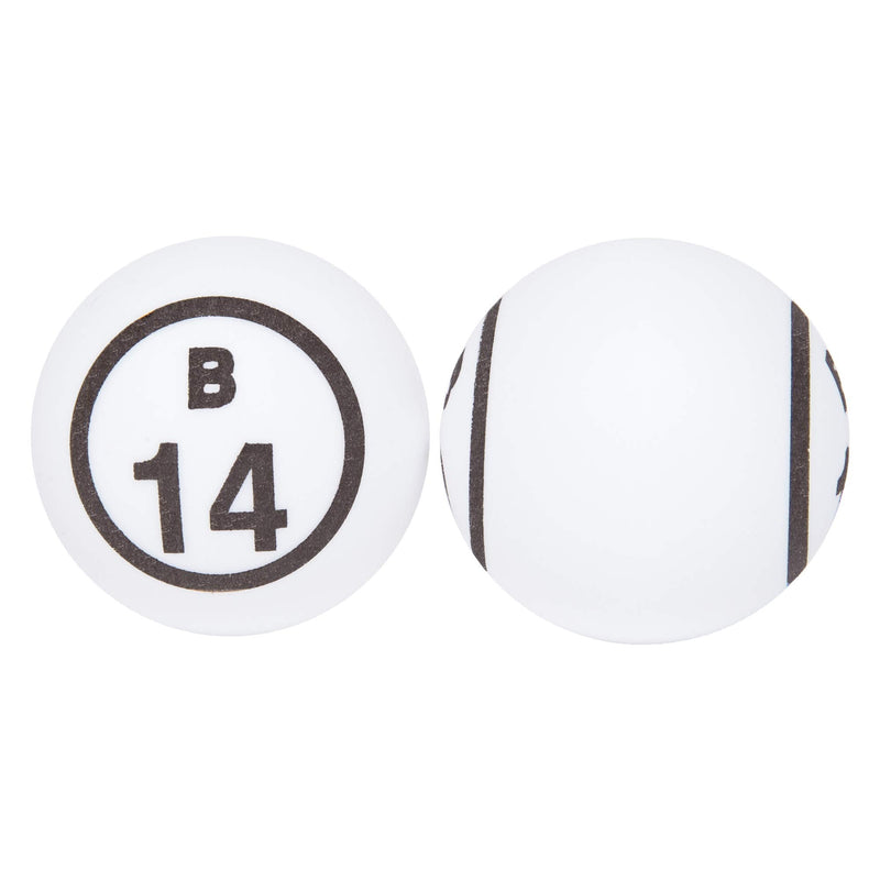 MR CHIPS Numbered Bingo Balls Replacement 1.57 Inch (40 mm) - Double Numbered White Bingo Ping Pong Balls for Bingo Cage Only White Double Number - BeesActive Australia