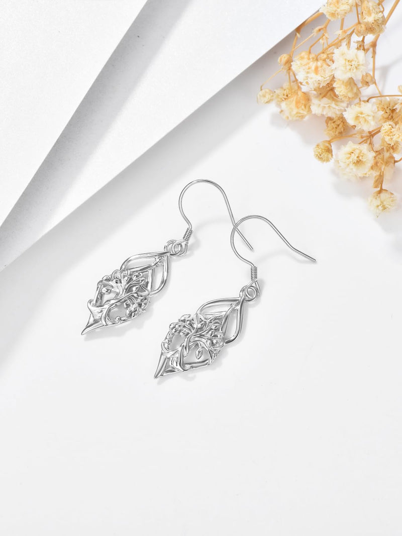 WINNICACA Tree of Life Earrings Sterling Silver Tree of Life Leverback Dangle Earring Tree of Life Jewelry Gifts for Women Girls Birthday Style 3 - BeesActive Australia