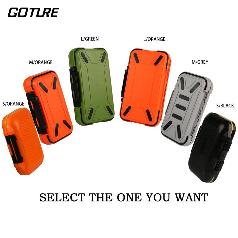 Goture Waterproof//2-sided//Fishing-Lure-Boxes-Bait,Small-Case, Mini-Box Storage Containers Large/Orange - BeesActive Australia