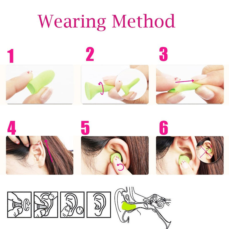 [AUSTRALIA] - HONBAY 10 Pairs 20 PCS Soft Foam Ear Plugs Fit Your Ears Perfectly Hearing Protection for Sleeping Snoring Shooting Concerts Musicians Travels 