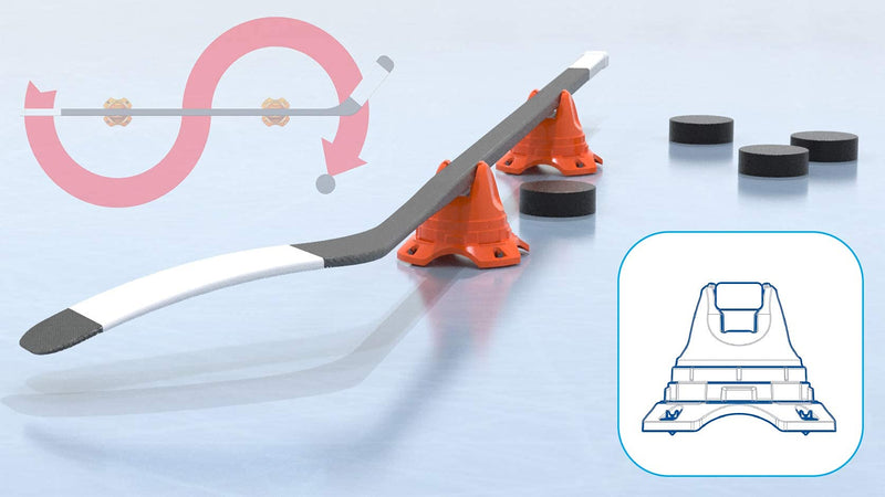 Hockey Dot Underpass-X Training Cones (Set of 4) Hockey Training Aid Uses Spare Stick, PVC- Hockey Stick Handling Aid - Hockey Dryland - Hockey Gift - Build Hockey Skill - BeesActive Australia