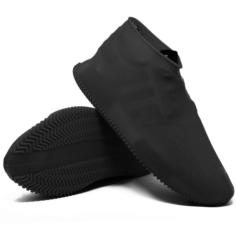 BAYI - Shoe Cover Waterproof Sneakers Silicone Rain Shoes Cover Durable Reusable Slip On Anti Slip Protector, Black, Medium - BeesActive Australia
