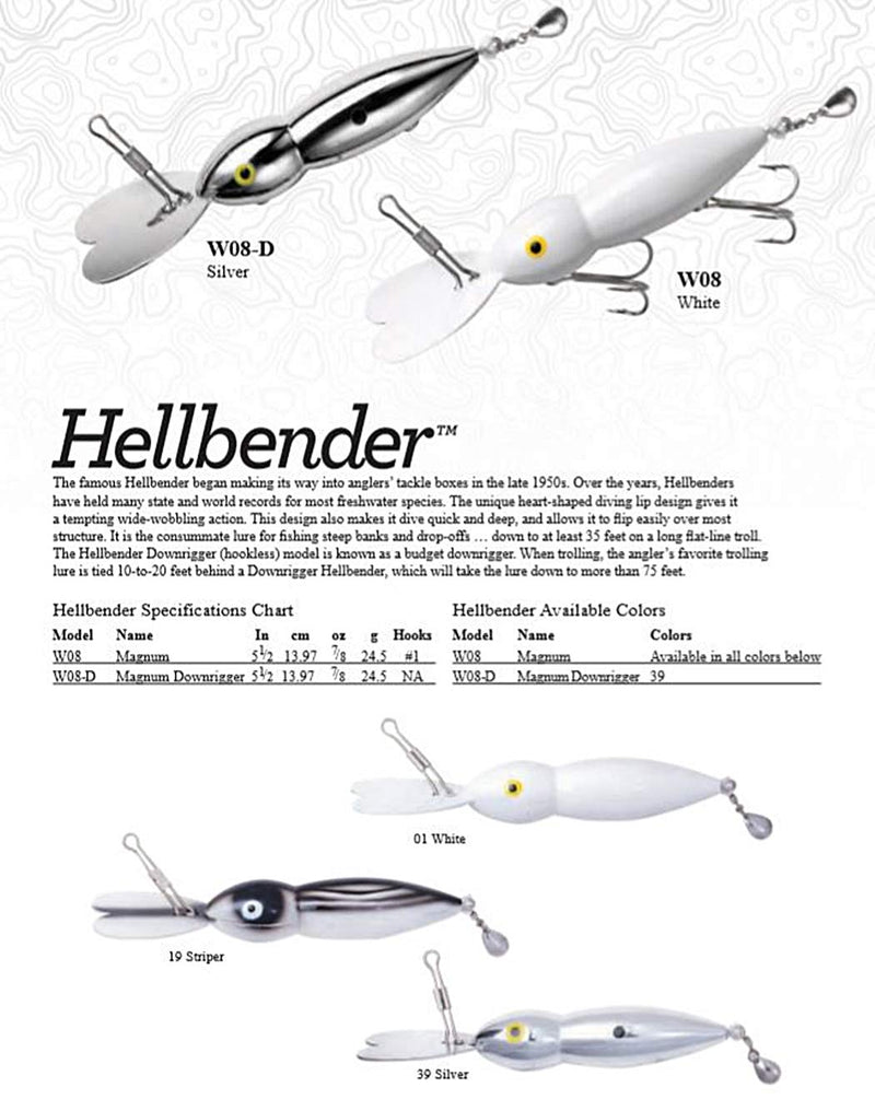 [AUSTRALIA] - Heddon Magnum Hellbender Deep-Diving Fishing Lure, 5 1/2 Inch, 7/8 Ounce White 