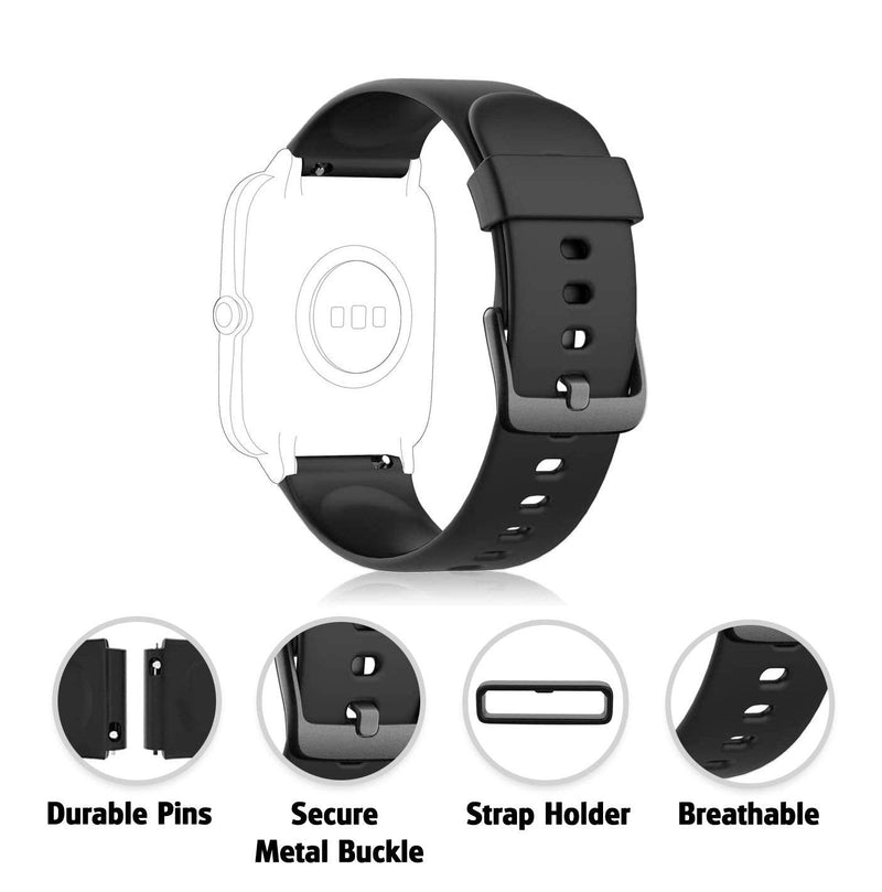ZURURU Veryfitpro ID205L, ID205S, ID205, ID205U 19mm Smart Watch Replacement Bands compatible with Letscom, Letsfit, Lintelek, Yamay, Willful Smart Watch Pink - BeesActive Australia