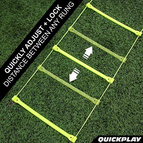 QuickPlay PRO No Tangle Agility Ladder with Quick Lock Adjustable Flat Rungs + Carry Bag (11-Rung) Multi-Sport Speed Ladder/Training Ladder - BeesActive Australia