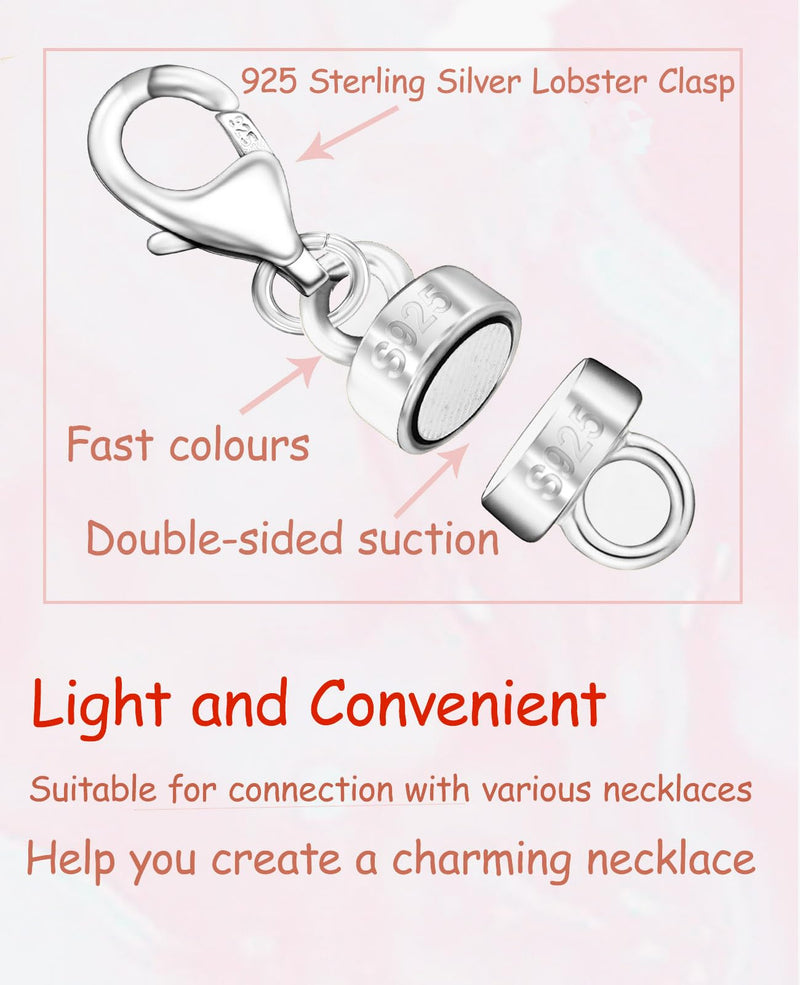 925 Sterling Silver Necklace Clasps and Closures Double Round Buckle Gold and Silver Suitable for Jewelry Making Necklaces Bracelet Safety Clasp - Made in Italy 1 pcs silver - BeesActive Australia