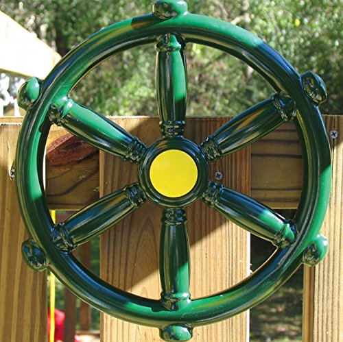 Swing-N-Slide WS 1524 Pirate Ship Wheel with 12 Inch Diameter for Swing Sets, Play Sets & Playhouses, Green - BeesActive Australia