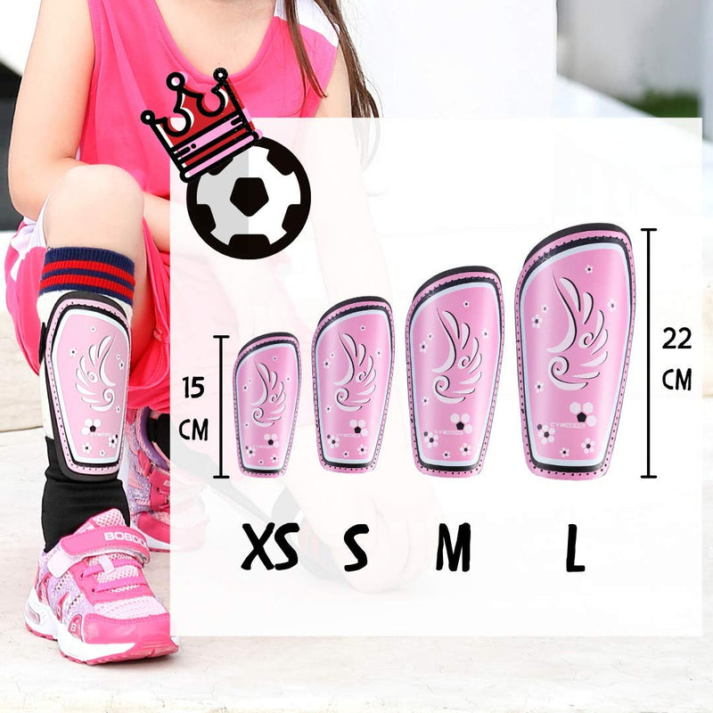 CybGene Soccer Shin Guards for Kids Adults Soccer Gear for Boys Girls Youths Protective Equipment Adjustable Straps with Breathing Holes Pink Large - BeesActive Australia