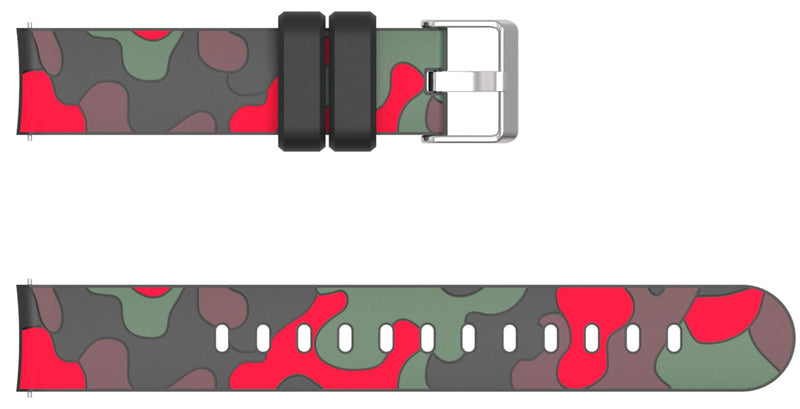 TenCloud 4-Pack Bands Compatible with Lintelek ID205L/ ID205S/ ID205U Smart Watch Bands Replacement Silicone Straps 19MM No Fading Camo Wristbands for ID205L - BeesActive Australia