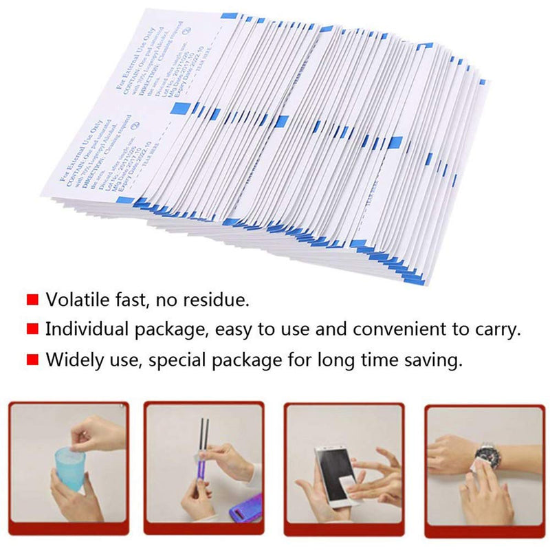 100pcs Disposable Alcohol Pads, BAITAI Cotton Swabs with 75% Alcohol for External Applications,30 * 60mm (100pcs) - BeesActive Australia