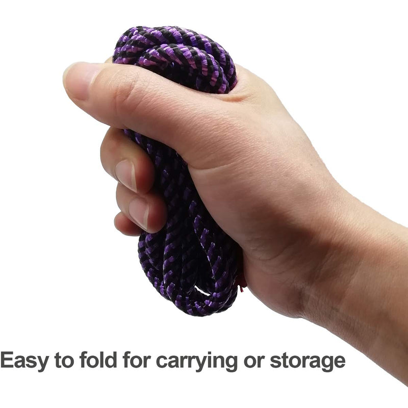 MayPaw Dog Leash Rope Slip Lead,1/4"-5Ft Durable Nylon Puppy Leash- Colorful Adjustable Training Pet Leash for Small and X-Small Dogs 1/4 in x 5ft purple - BeesActive Australia