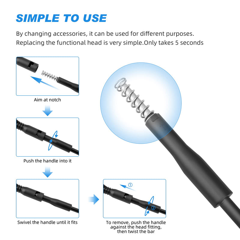 hygger Small Fish Tank Cleaner, Aquarium Cleaning Tools Kit with Telescopic Handle, Seaweed Scraper, Fishing Net, Sponge Brush,Wall Brush (S) S - BeesActive Australia
