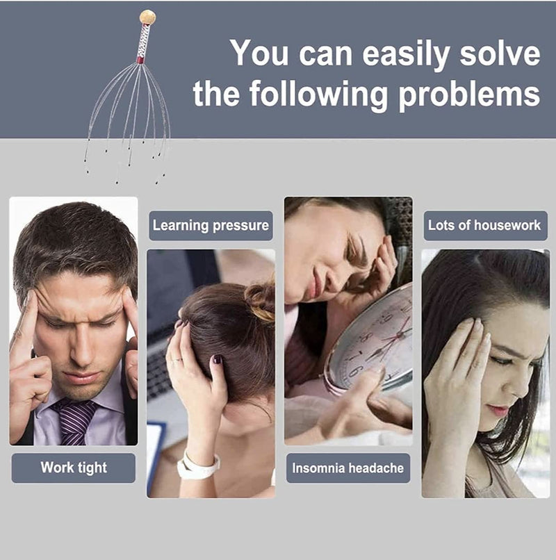 Scalp Massagers, Handheld Head Massage Tingler, Scratcher for Deep Relaxation, Hair Stimulation and Stress Relief - BeesActive Australia