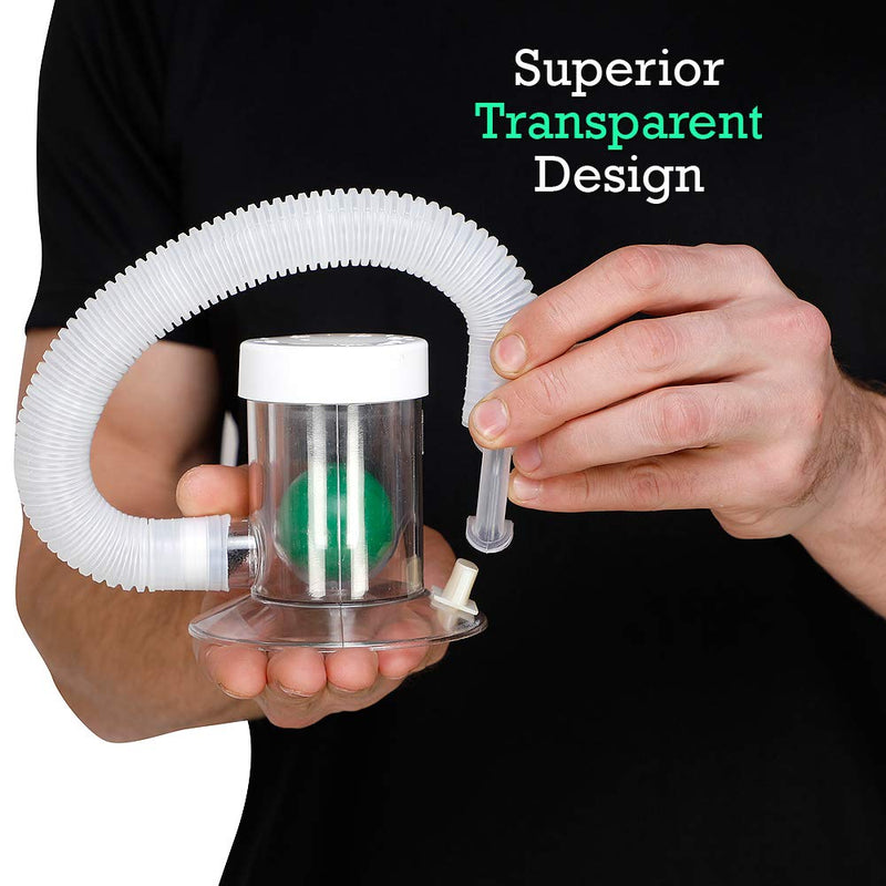 Breath Measurement Device - Compact and Hygienic Lung Exerciser - Manual Graded Setting to Monitor Progress - BeesActive Australia