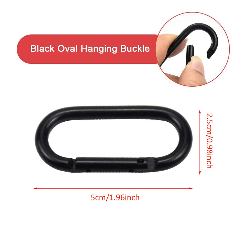 VICDUEKG 10 Pcs Carabiner Clips Locking Carabiners Aluminum Heavy Duty Chain Connector Keychain Snap Bag Hook for Climbing Outdoor Camping Fishing Hiking Securing Pet Home Hammock, Black - BeesActive Australia
