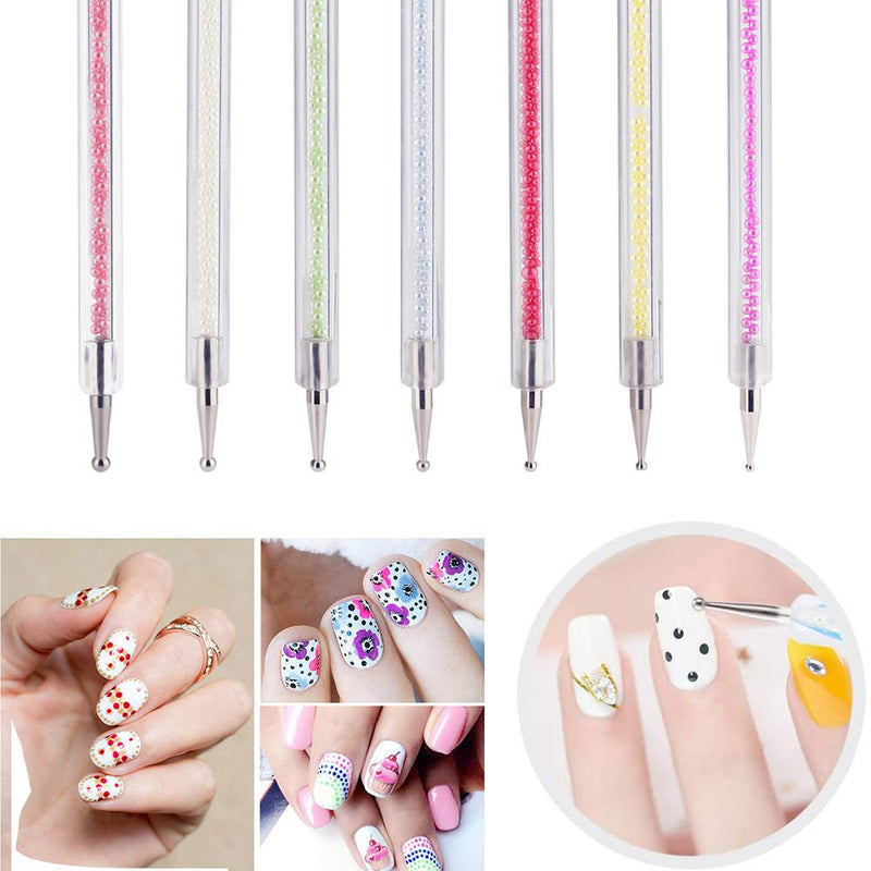 MWOOT Nail Brushe Set for Nail Art Gel Ombre Gradient, 7Pcs UV Gel Painting Pen, Double-ended Handle Manicure Nail Art Tip Builder Liner Polish Pen Tools - BeesActive Australia