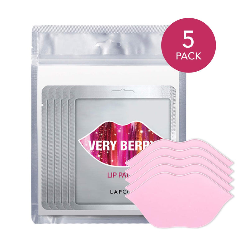 LAPCOS Berry Lip Patch, (5 Pack) Moisturizing Mask with Antioxidants for Soft Smooth Lips, Heal and Firm, Korean Beauty Favorite - BeesActive Australia