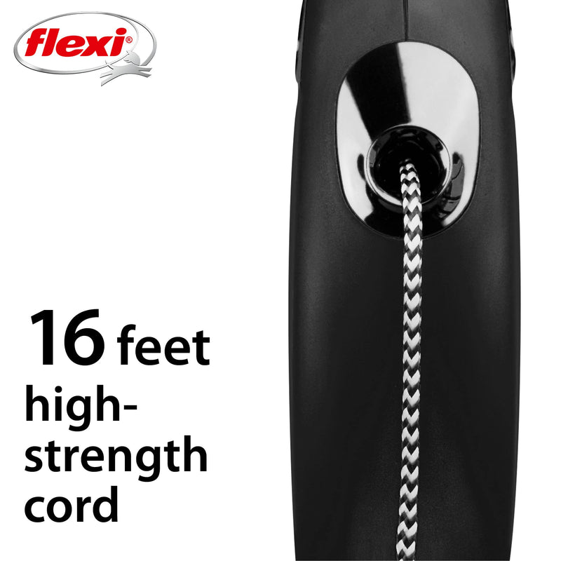 FLEXI 25210854: Classic Duo Cord Dog Leash, Blk 18 Lbs 16Ft - BeesActive Australia