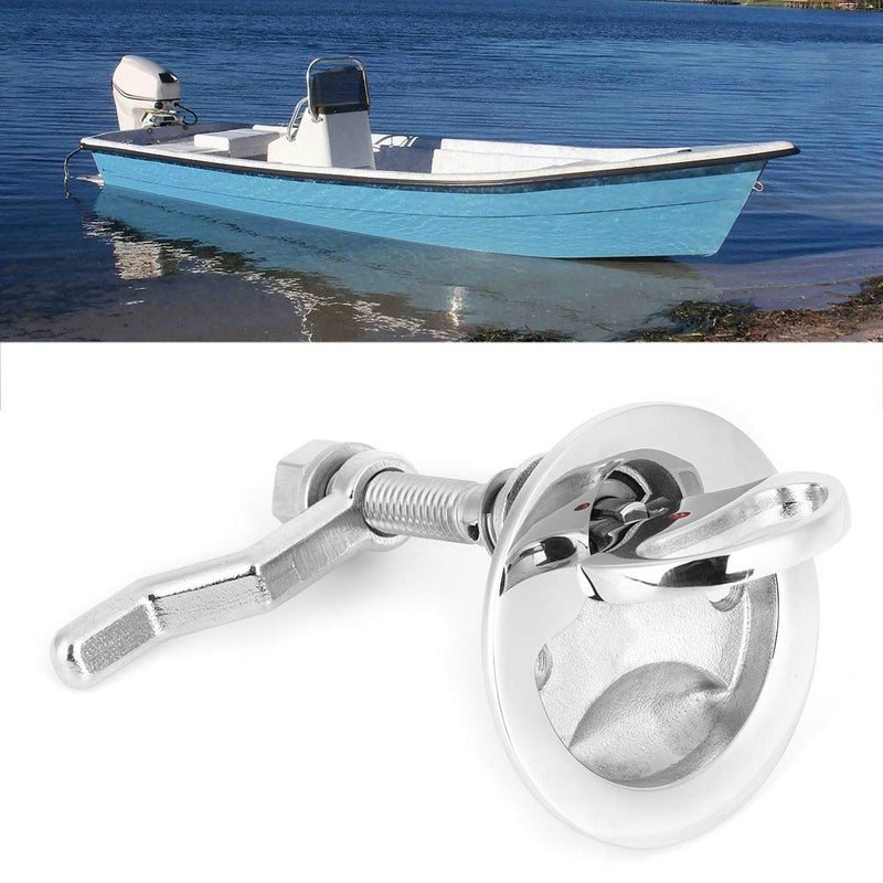 [AUSTRALIA] - Suuonee Boat Pull Latch, 316 Stainless Steel Hatch Flush Pull Latch with Back Plate Marine Boat Hardware Accessories 