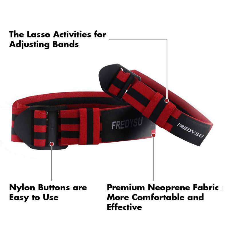 Fredysu Arm Occlusion Bands, Bicep Blaster Blood Flow Restriction Bands for Incredible Fast Muscle Growth Without Lifting Heavy Weights, Strong Adjustable Strap and Quick-Release 2 Pieces (2 Arm) - BeesActive Australia