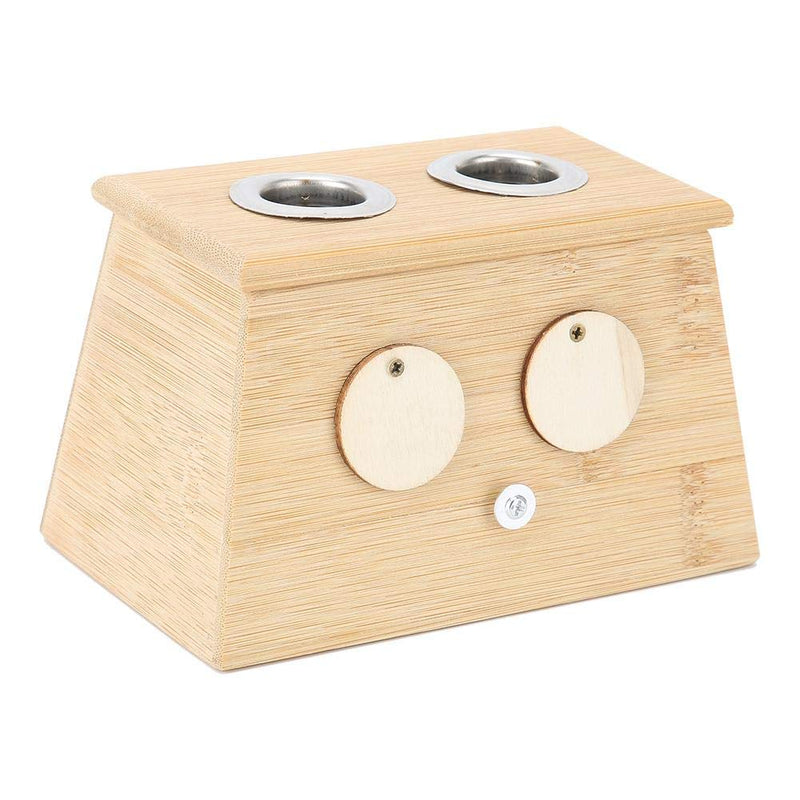 2 Holes Bamboo Moxibustion Box Moxa Roller Stick Holder Hot Moxibustion Stick Holder Moxibustion Stand Moxibustion Medicine Therapy - BeesActive Australia