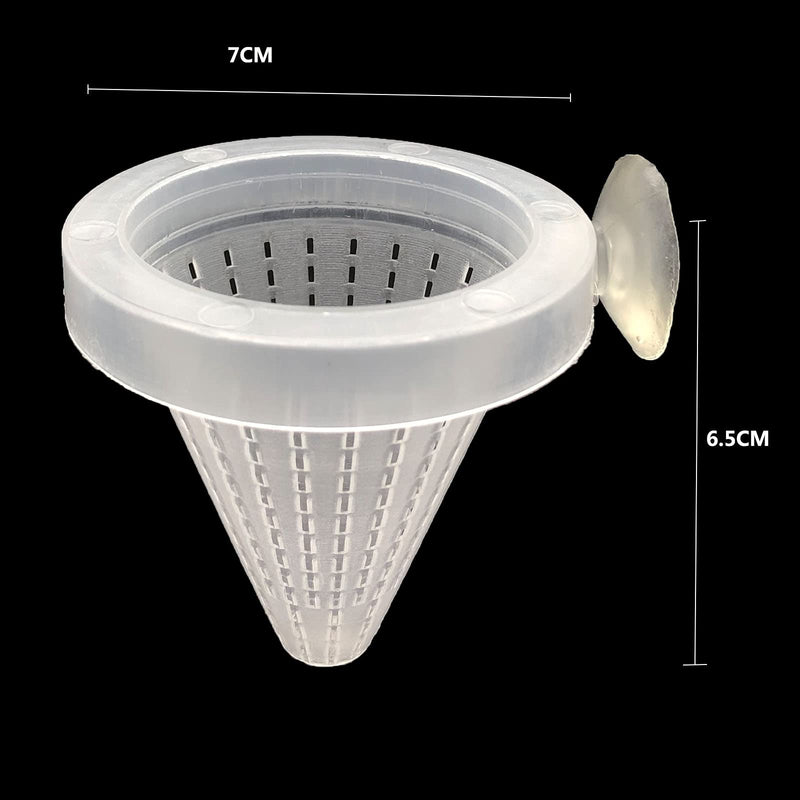 Ailindany 4PCS Aquarium Live Red Worm Feeding Cone Cup Plant Cup Brine Shrimp Plastic Fish Feeder for Aquariums with Suckers - BeesActive Australia