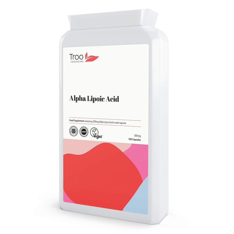 Alpha Lipoic Acid 300mg Supplement - 120 Capsules | 50-50 Blend RALA and SALA | UK Manufactured to GMP Standards - BeesActive Australia