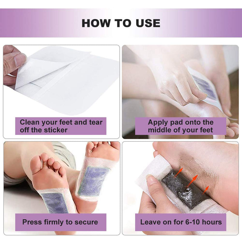Detox Foot Patches, Detox Foot Pads, Foot Patches, Lavender Detox Foot Patches for Pain Relief & Stress Relief & Deep Sleep & Detox Cleanse, 20Pcs - BeesActive Australia