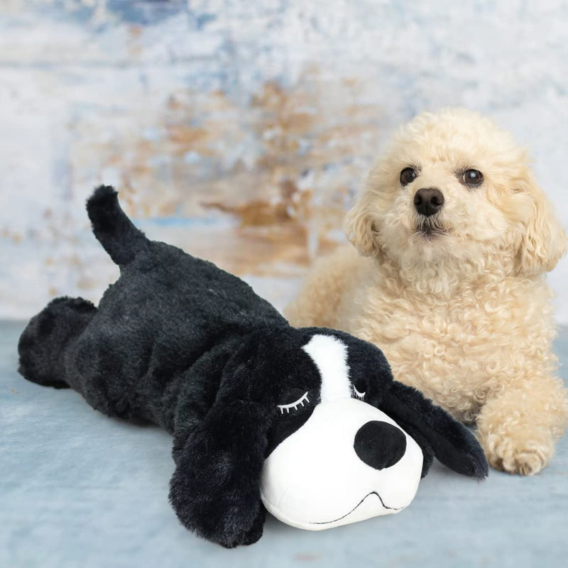IFOYO Puppy Heartbeat Stuffed Toy,Puppy Calming Create Training Sleep Aid Behavioral Pet Anxiety Relief and Calming Aid Black - BeesActive Australia