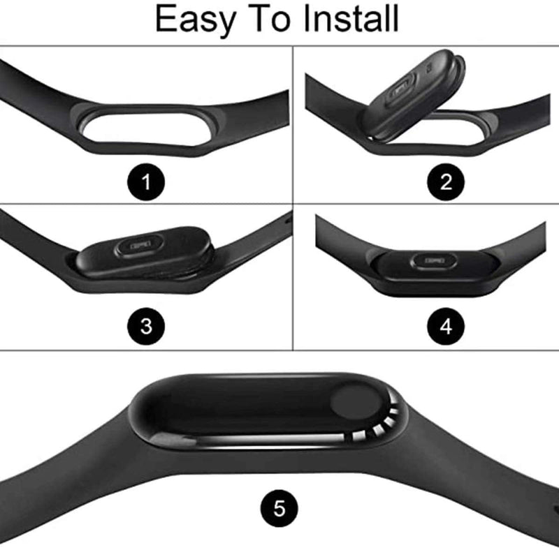 T-BLUER Compatible with Xiaomi Mi Band 5/Mi Band 6 Band,Silicone Colorful Replacement Strap Wristband for Xiaomi Miband 5/6 Fitness Band Suitable to, No Tracker Included 4pcs01 - BeesActive Australia