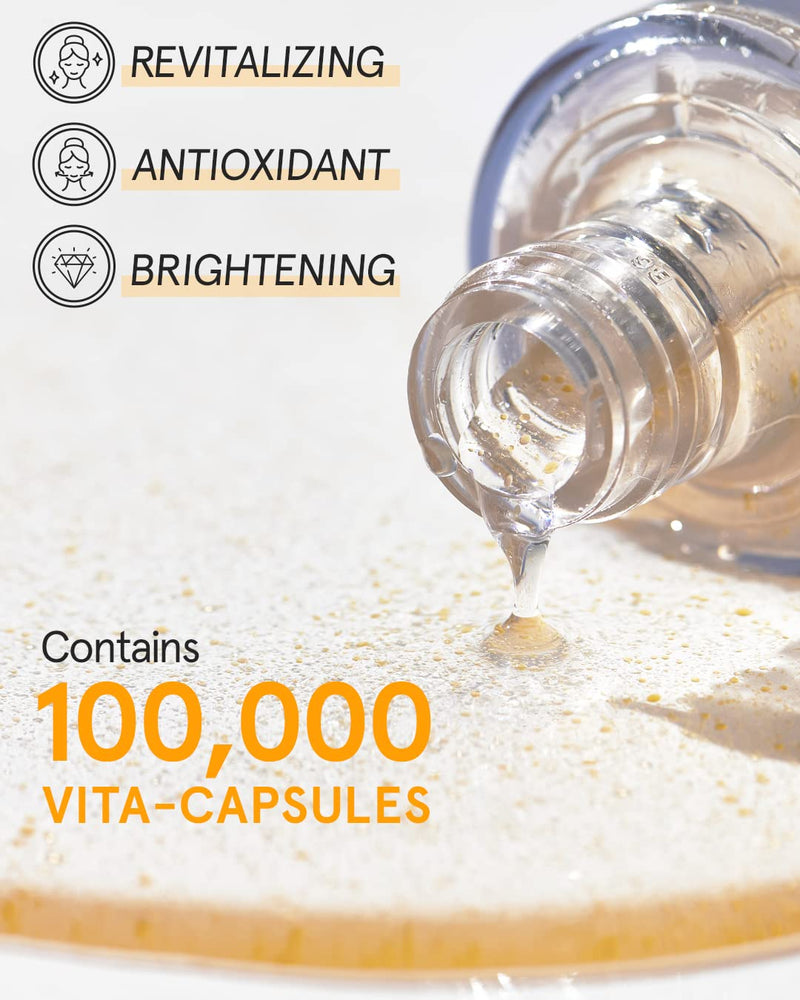 ATHE Vital C-Some Toning Capsule Toner, Vegan Vitamin C Essence for Face with Hyaluronic Acid & Ceramide, Vitality & Moisturizing for Dry & Dull Skin, Improves Tone & Textures, 4.39 fl.oz. - BeesActive Australia