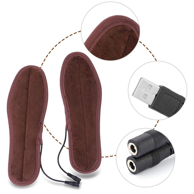 Heated Slippers,Electric Insoles,Heating Templates Electric USB Heated Warming Foot Warmer Feet Electric Heater Temperature Heater (41 42(26cm/10.2in)) - BeesActive Australia