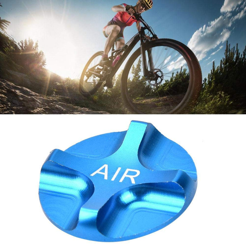 Vbest life Bicycle Valve Cover, Aluminium Alloy Bicycle Suspension Fork Front Fork Airtight Valve Cover Bike Axxessory(Blue) - BeesActive Australia