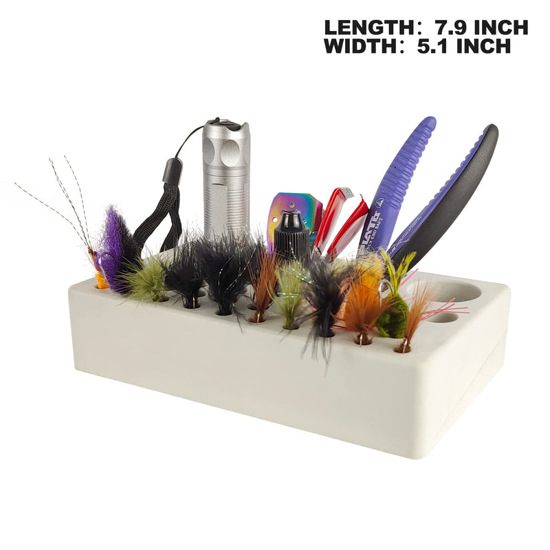 Eupheng Fly Tying Desktop Storage Rack in Black and Gray, High Density Flying Pliers Tool Holder Fly Tying Tool Caddy with Delicate Touch and Multiple Storage Soft Foam Tool Box - BeesActive Australia