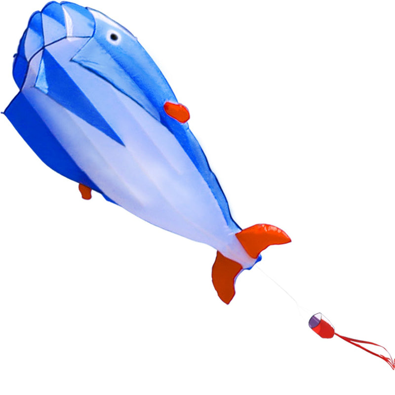 [AUSTRALIA] - HENGDA KITE 3D Kite Huge Frameless Soft Parafoil Giant Blue Dolphin Breeze Kite 