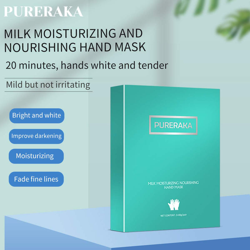 PURERAKA Hand Mask Moisturizing Gloves For Dry Hands Hand Mask Hydrating Hand Mask for Women & Men 2 Pairs - BeesActive Australia