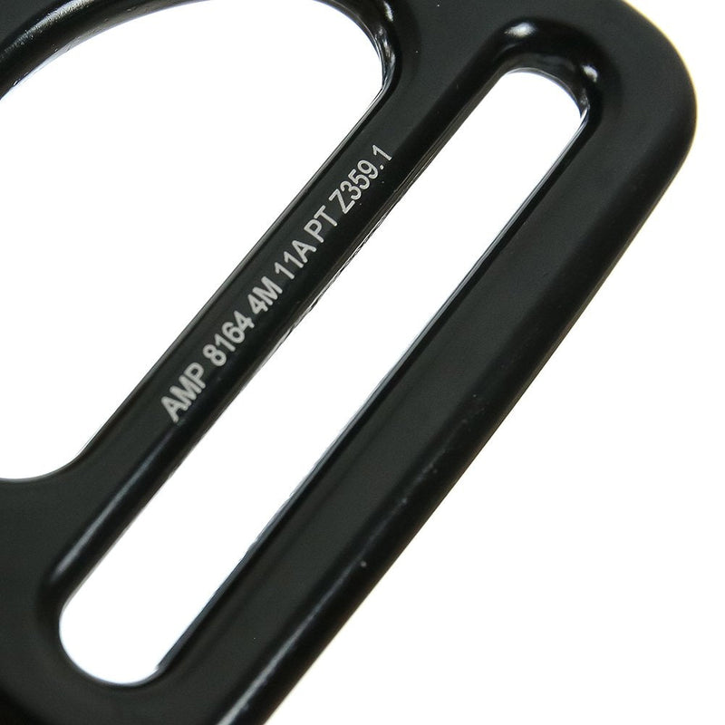 Fusion Climb Bretta Aluminum Slotted Light Weight D-Ring for 3 1/4" Webbing Black, INDUSTRAL Equipment, Climbing Purpose (FP-8164-BLK) - BeesActive Australia