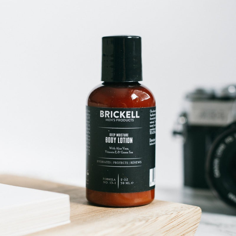 Brickell Men's Deep Moisture Body Lotion for Men, Natural and Organic Protects and Hydrates Dry Skin, 2 Ounce, Scented - BeesActive Australia