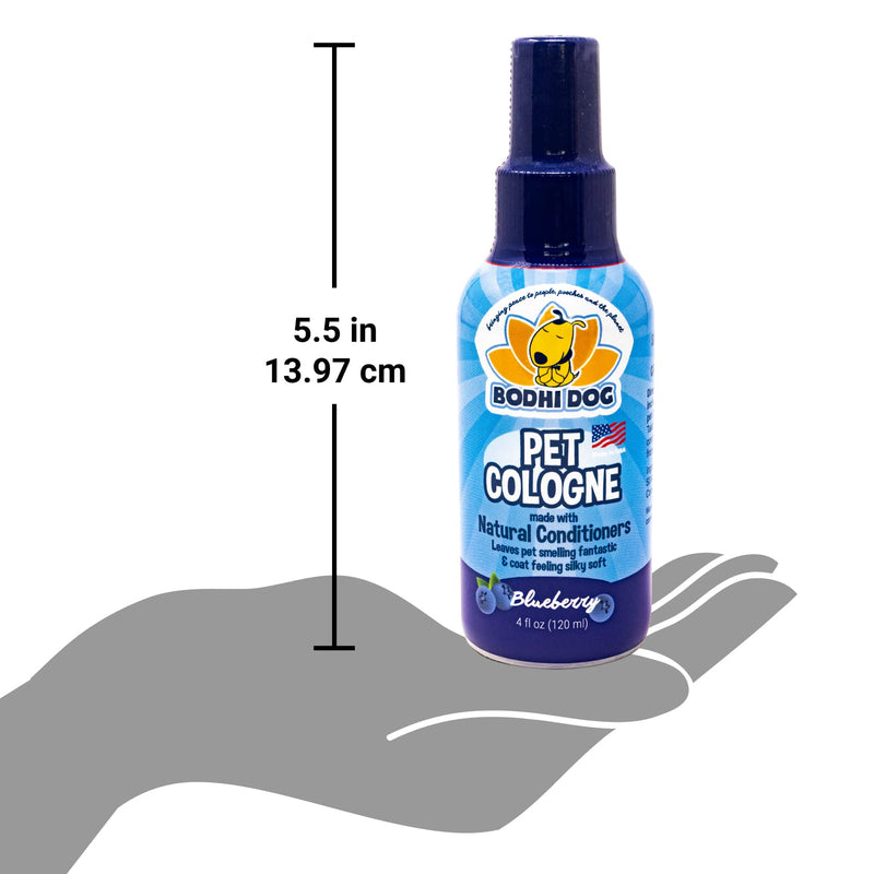 Bodhi Dog Natural Pet Cologne | Premium Scented Perfume Body Spray for Dogs and Cats | Clean and Fresh Scent | Natural Conditioning Qualities | Made in USA (Blueberry, 4oz) - BeesActive Australia