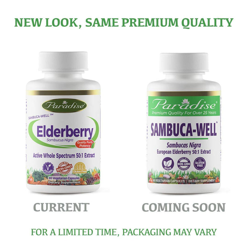 Paradise Elderberry 50:1 Extract - Sambuca-Well European Elderberry - Sambucus Nigra - Immune Herb - Traditional Wellness Herb - BeesActive Australia