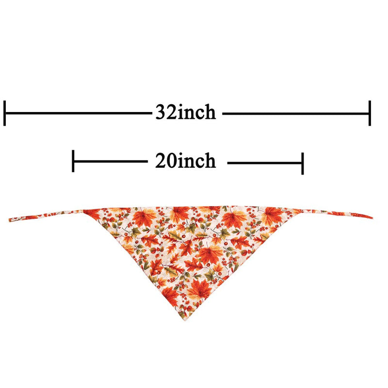 3 PCS/Pack Thanksgiving Dog Bandana Reversible Triangle Bibs Scarf Accessories for Dogs Cats Pets Large Pattern2 - BeesActive Australia