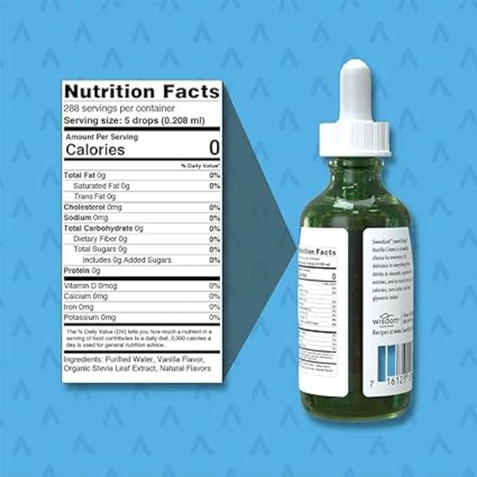 Directly from overseas Wisdom Herbs (formerly Wisdom Of The Ancients) SweetLeaf Liquid Stevia, Vanilla Cream 2 fl oz - BeesActive Australia