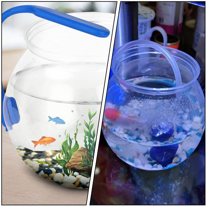 Balacoo Plastic Fish Tank Transparent Small Aquarium Fish Plant Tanks Aquariums Vase Pot Household Goldfish Tank Round Fish Bowl Aquarium Tank - BeesActive Australia