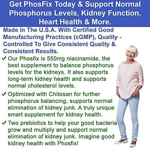 PhosFix 120 Pills Phosphorus Binder with Chitosan for Supporting Normal Phosphorus Levels Kidney-D Supplement Vitamin D Bundle - BeesActive Australia