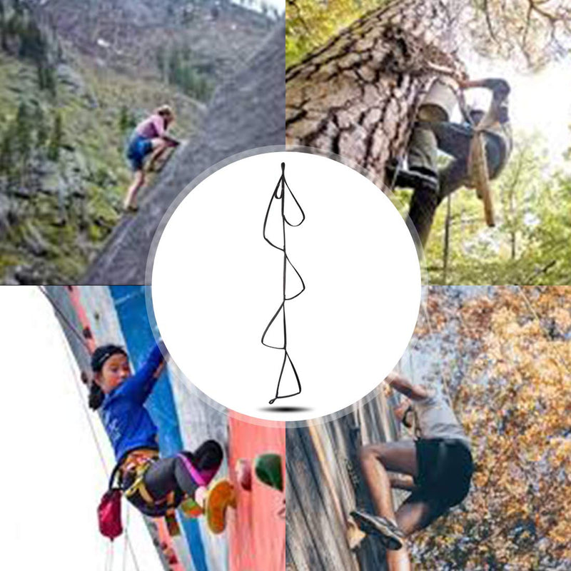 KAILAS Climbing Aider 5 Step/Quick Aider Adjustable Etrier Lightweight for Rock Climbing Rescue Climbing Etrier Foot Ascender Ascending Loop Webbing Ladder Hanging Rope Work at Height 5 Step Aider Black - BeesActive Australia