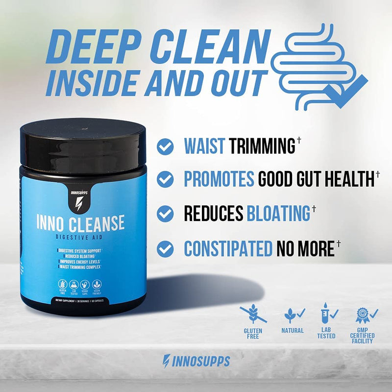Inno Cleanse - Waist Trimming Complex | Digestive System Support & Aid | Reduced Bloating | Improves Energy Levels | Gluten Free, Vegan Friendly - BeesActive Australia
